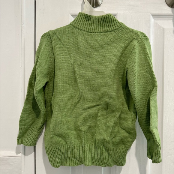 Green Zip Up Sweater size 3T - Picture 2 of 4